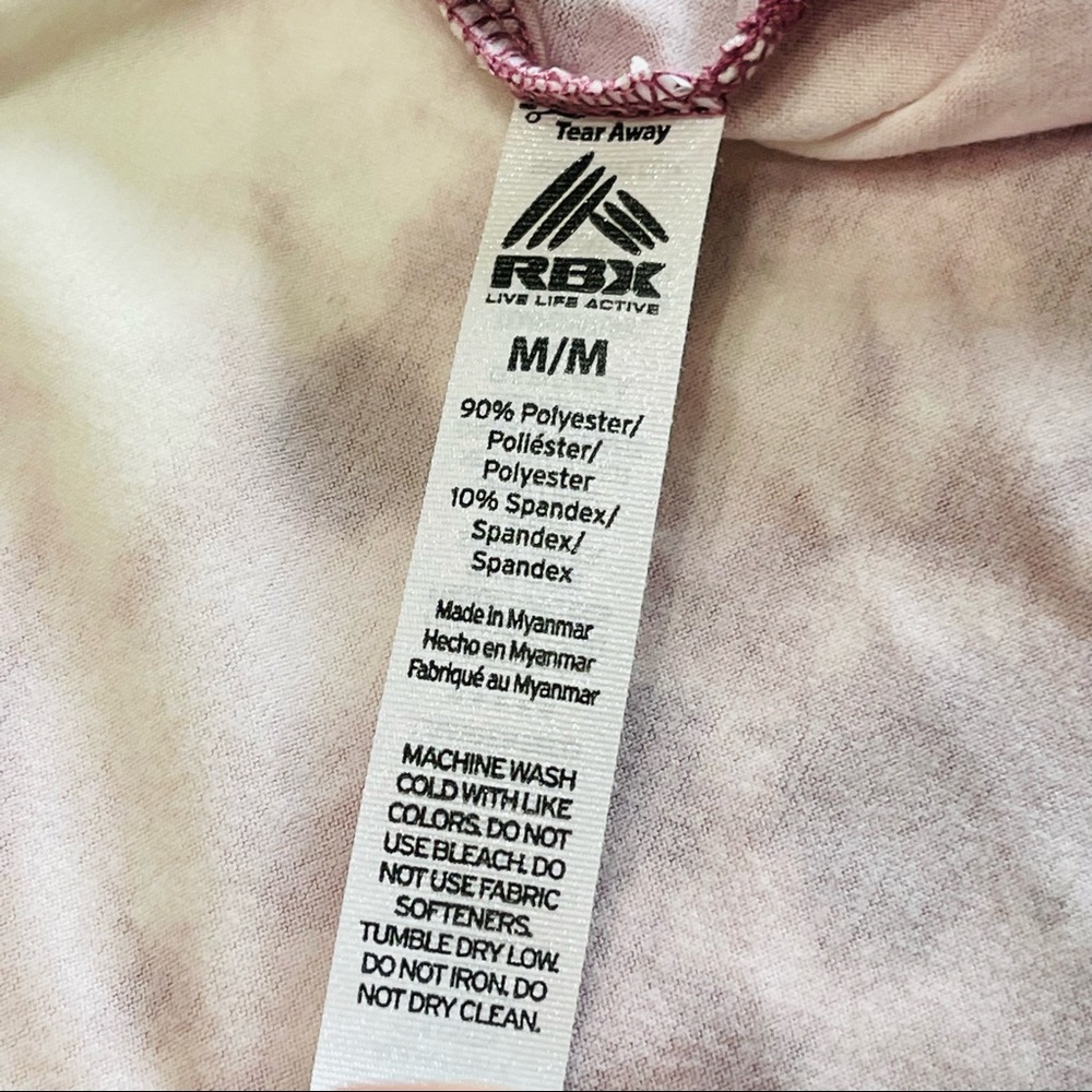 RBX SWEATSHIRT moisture wicking Flexibility PEACH SKIN stylish marbled purple M - Picture 9 of 11